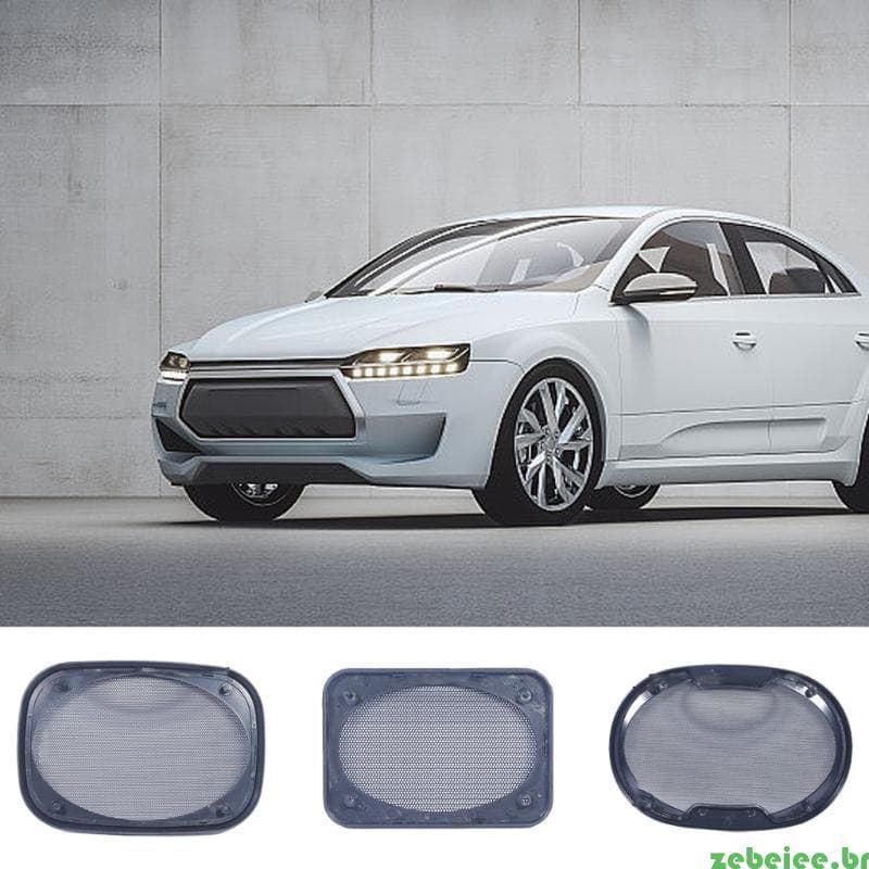zebeiee Retângulo Alto-Falante Grill Capa Net Grade Som Do Carro