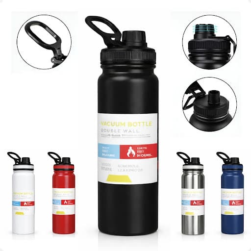 800mlgarrafa Térmica Água Squeeze Inox Academiaquente E Frio