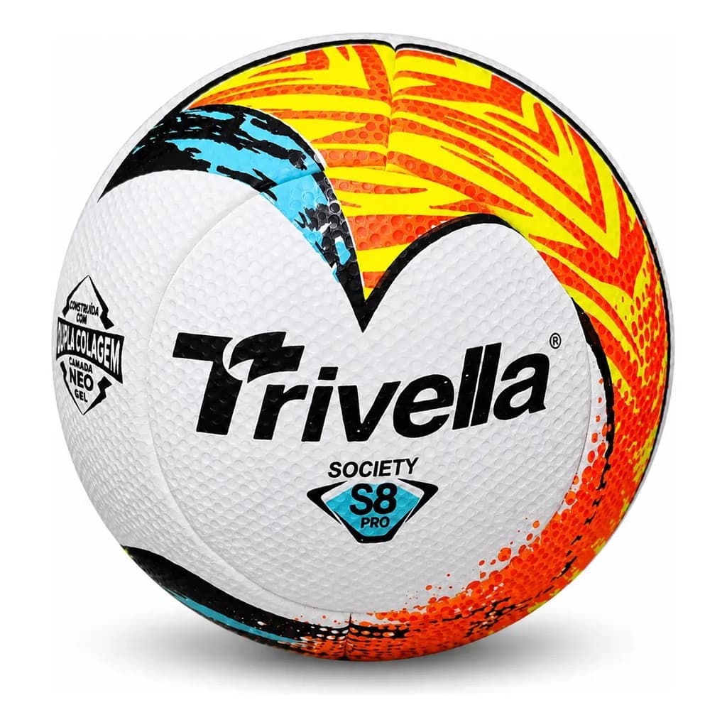 Bola De Futebol Society Trivella S8 Pro Profissional 2026 Fluor Laranja
