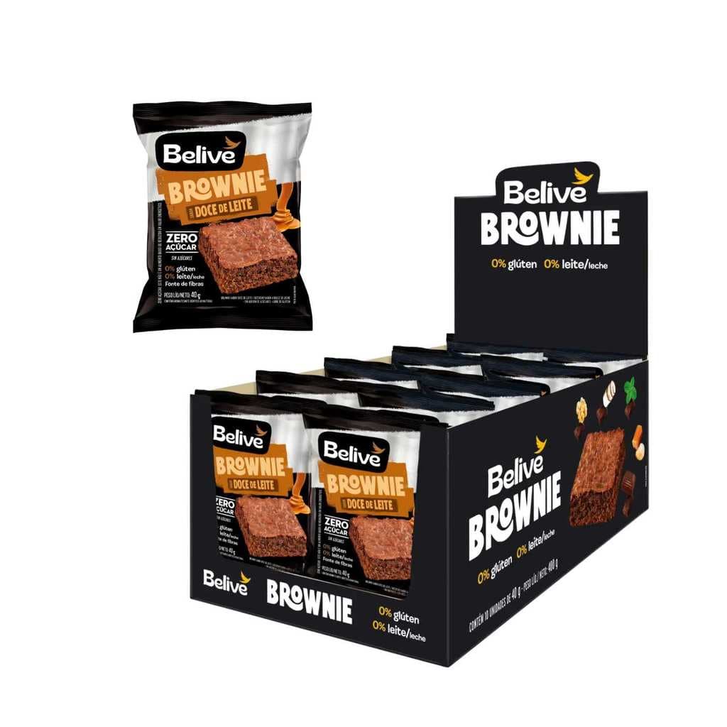 Brownie Doce De Leite Sem Açúcar - Belive 10 Unidades 40g