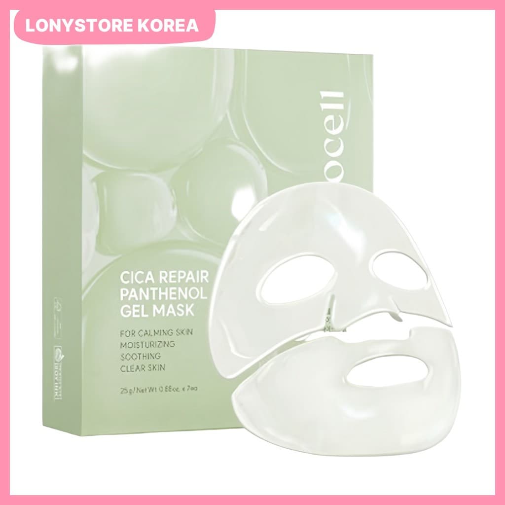 [arocell] Máscara De Gel Cica Repair Pantenol , 7 Unidades/Coreana/Reparação De Pele/100 % Genuína Da LONYSTORE