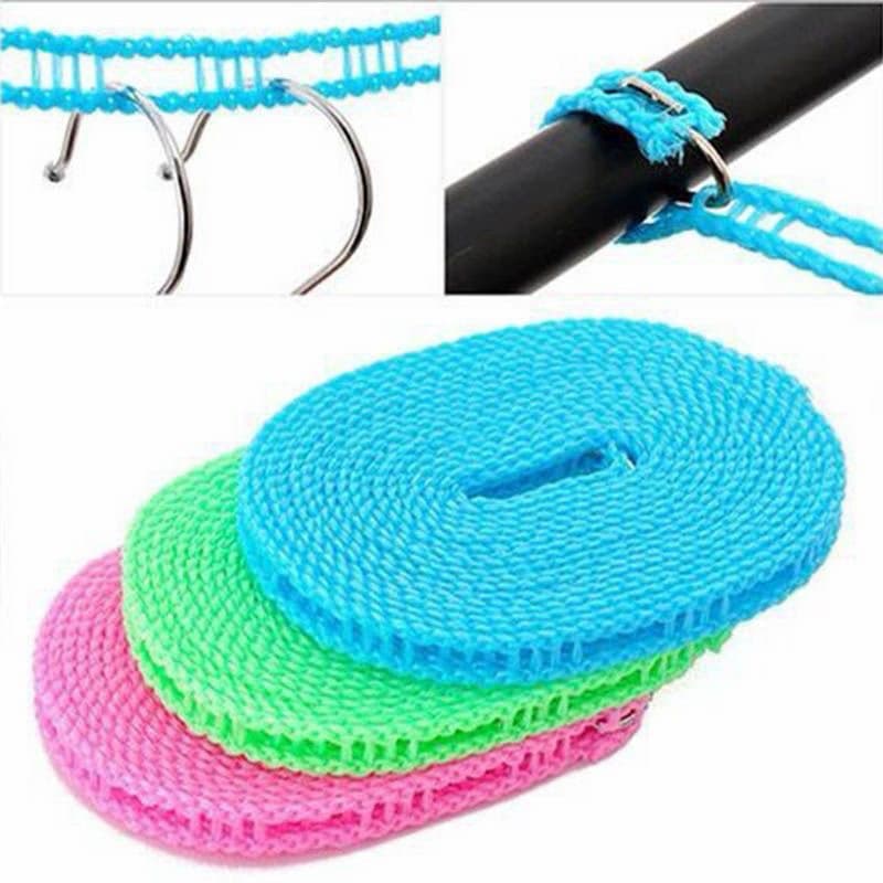 Corda para Varal de Roupas com Ganchos | Corda Resistente para Secagem de Roupas 5m / 8m