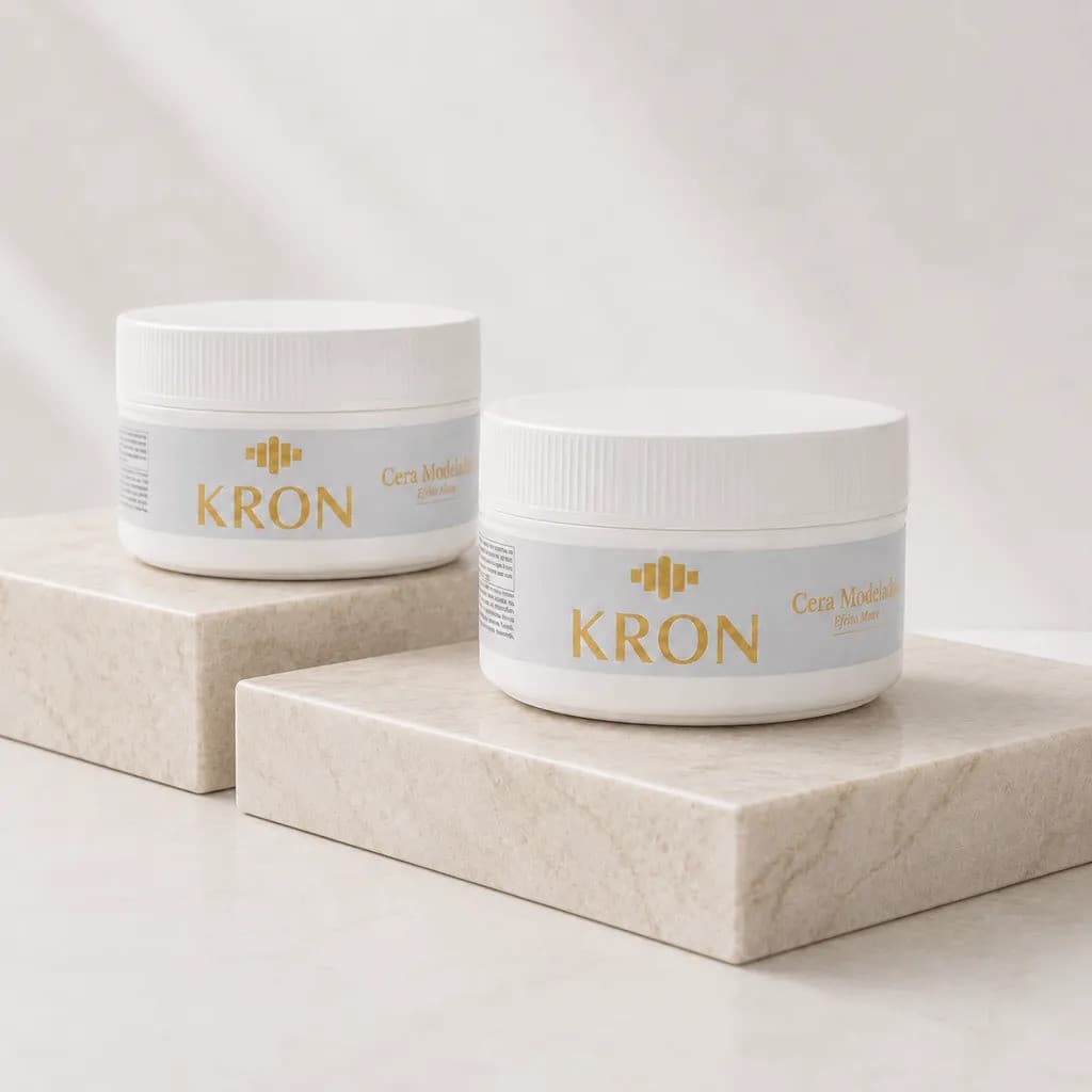 Combo 2 Ceras Modeladoras Efeito Matte Kron – Fixação Forte e Acabamento Sem Brilho