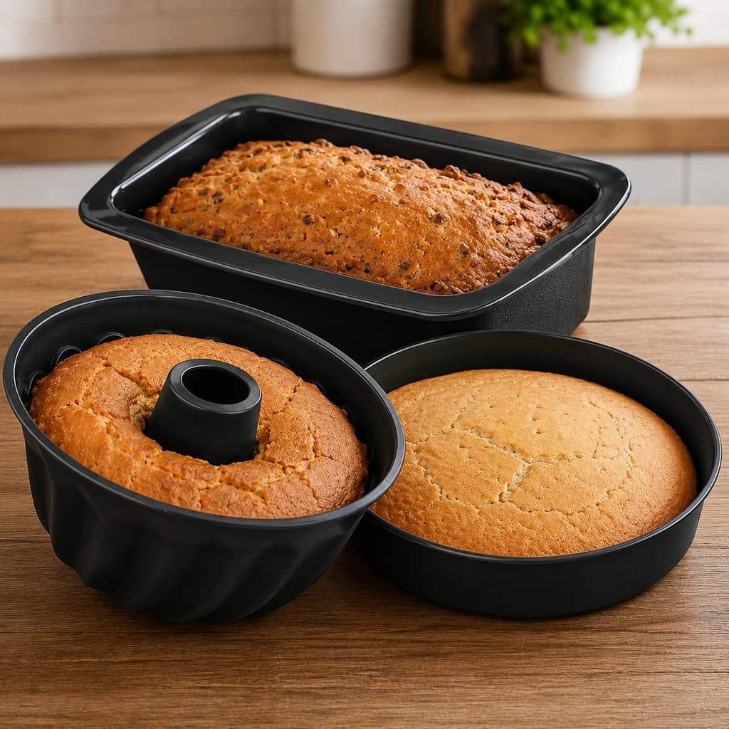 Kit 3 Forma em Silicone Air Fryer Freezer Microondas Assadeira de Bolo de Pães Doces sq de silicone premium redonda
