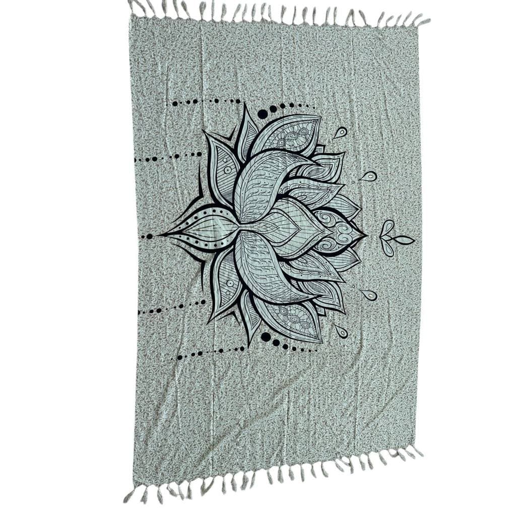Canga poliester new flower gold cream