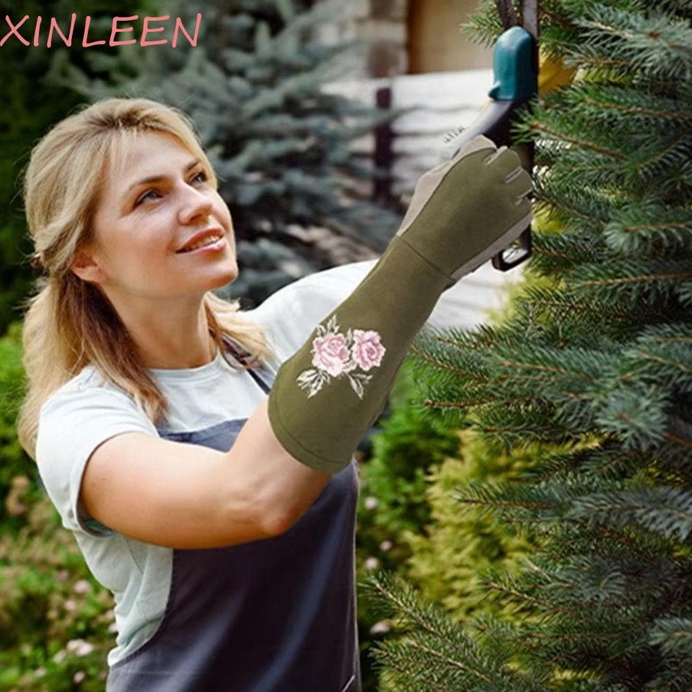 Luvas De Jardinagem XINLEEN , Respiráveis À Prova De Espinhos De Tecido Oxford Poda Resistentes A Picadas De Segurança