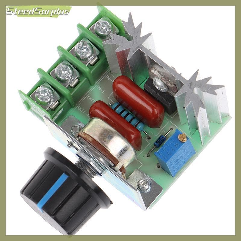 SS 1Pc 50-220V 2000W Controlador De Velocidade Dimmers SCR Regulador De Tensão Termostato Ferramenta BR