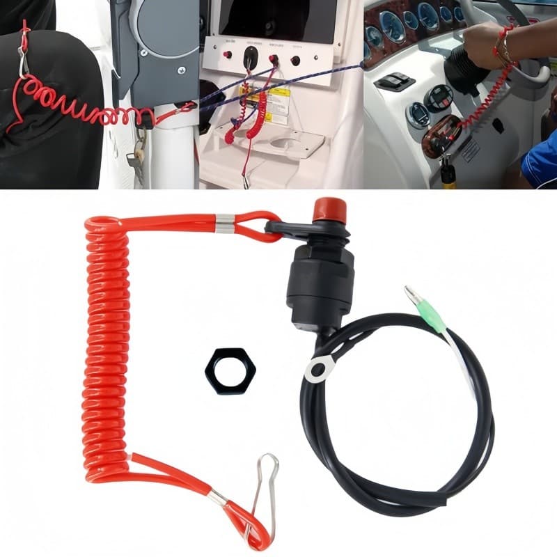 Botão Emergência Motor Popa Universal Yamaha Suzuki Jet Ski