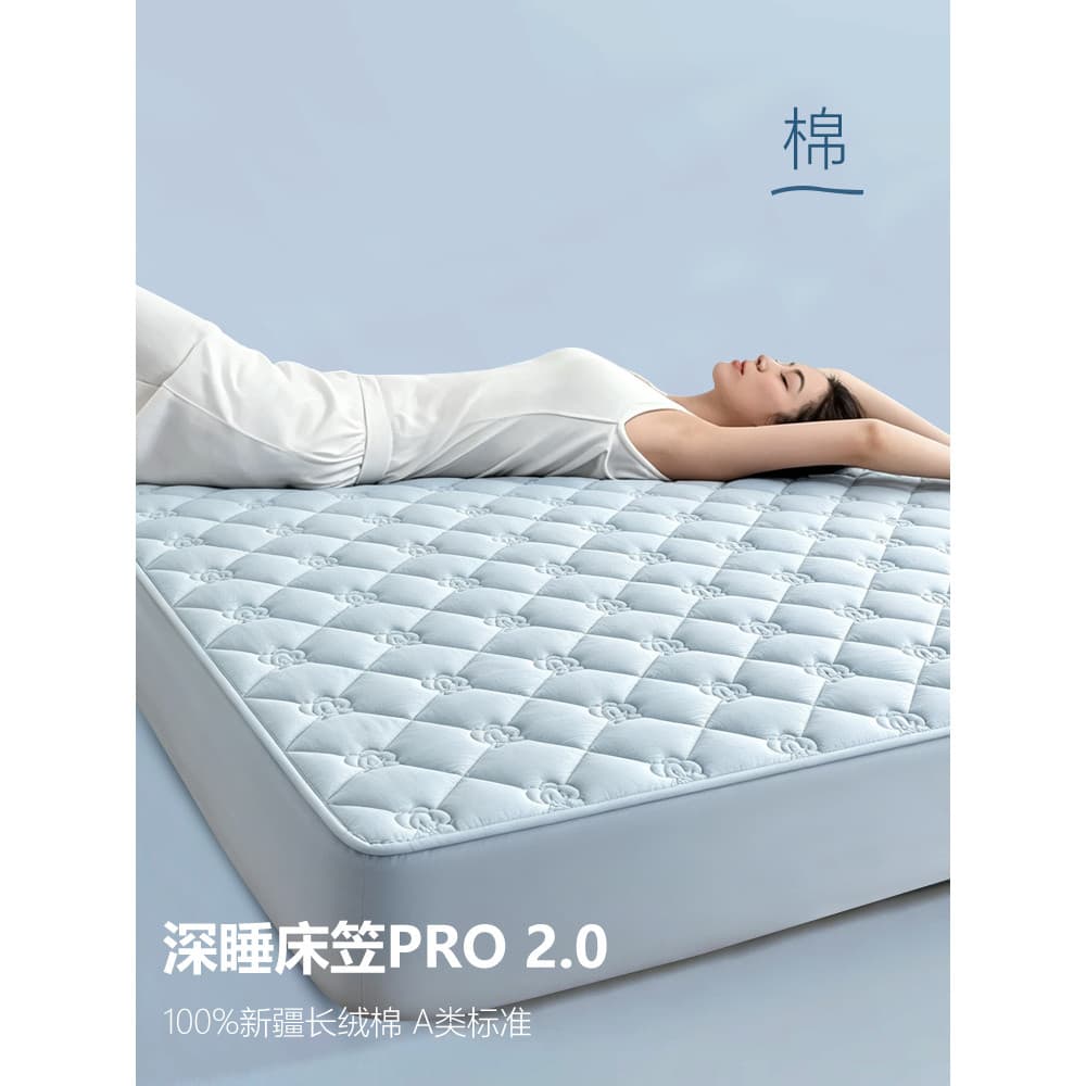 Capa de cama profunda de algodão de cor sólida classe a materna bebê grau puro algodão acolchoado capa de lençol colchão