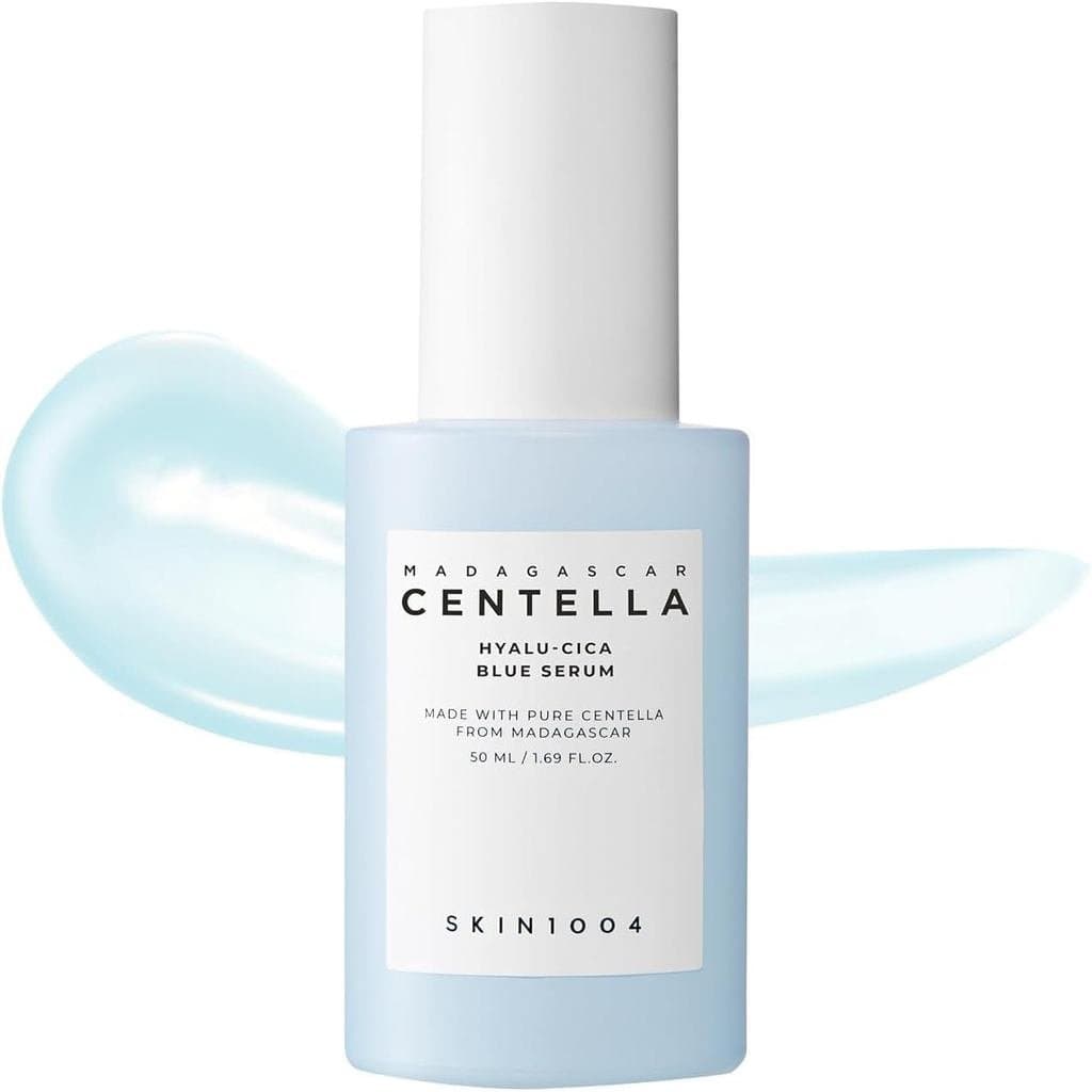 SKIN1004 Hyalu-Cica Blue Serum 1.69fl.oz, 50ml, Sérum Facial Hidratante com 5 Ácidos Hialurônicos e Centella Asiática de