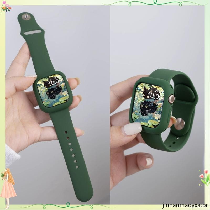 Adequado para Apple iwatch11 relógio s11 Silicone Applewatch10 cinta s 10 pulseira se feminino s9 esportes