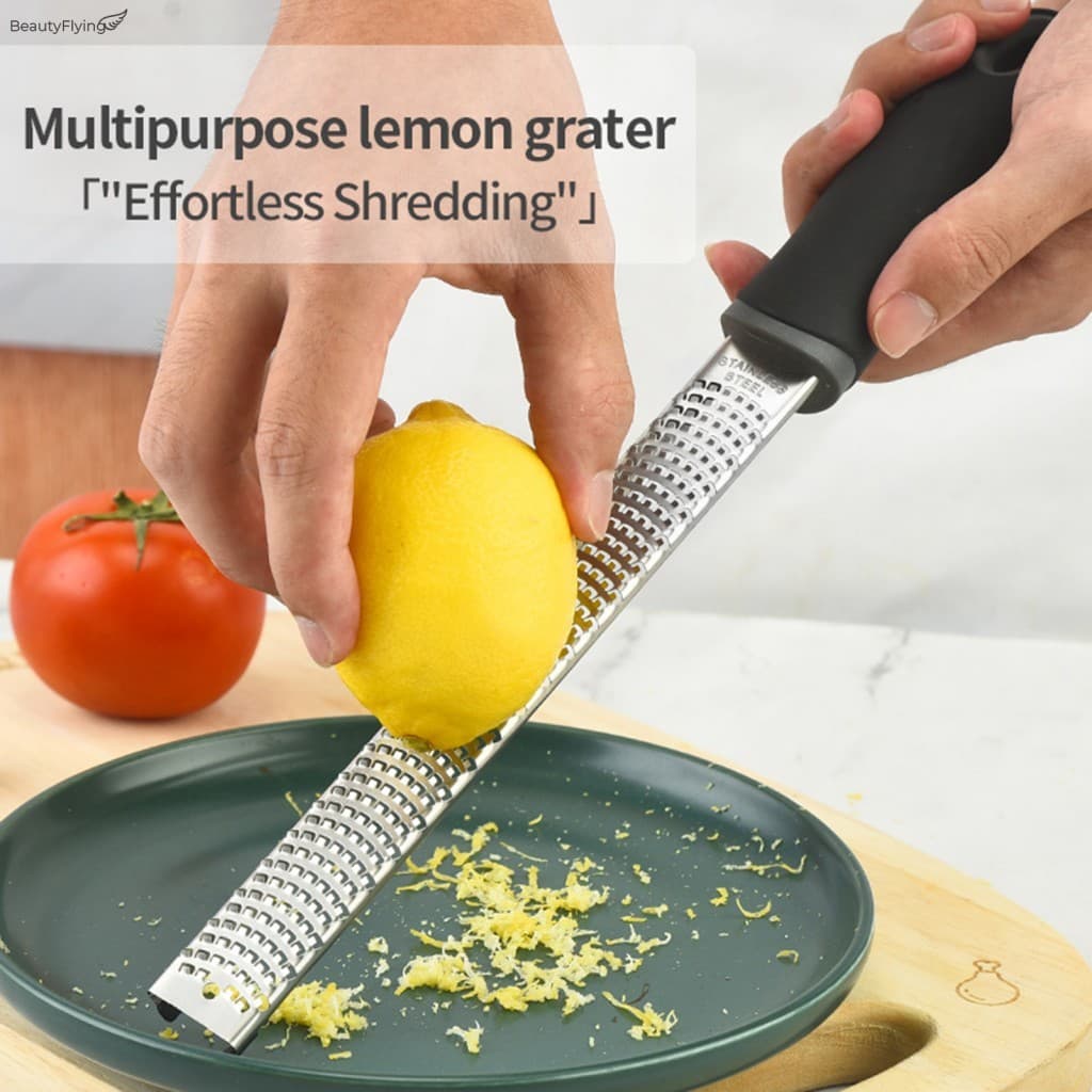Ralador De Queijo Lemon Zester Com Dentes Angulares Para Alho Cítrico E Parmesão