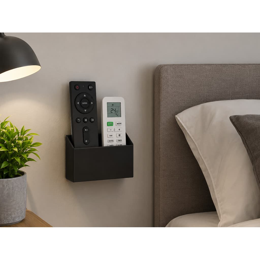 Suporte Porta Controle Remoto de TV e Ar Condicionado com Fita 3M Parede ou Mesa