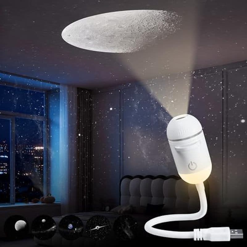 Luz Noturna Do Projetor Galaxy 2 Em 1 Com 5 Filmes De Projeção Para Quarto