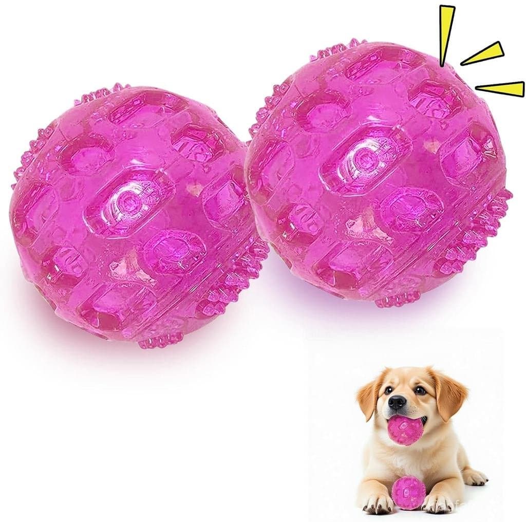 Bolas para Cães RICHIE Ultra Duráveis com Som, 3 Polegadas, para Cães Grandes e Médios, Brinquedos Resistentes para Mast