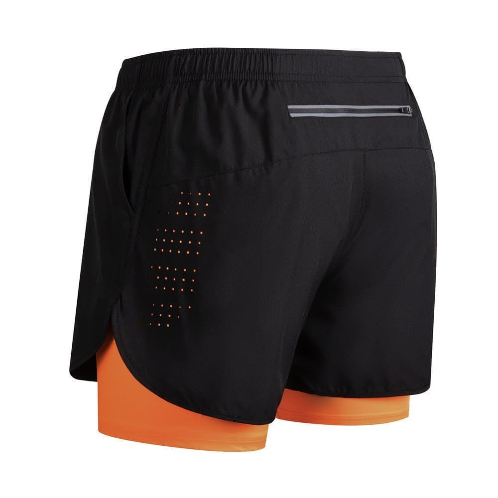 Shorts de corrida masculino esportes maratona pista e campo calças de três pontos verão shorts forrados finos