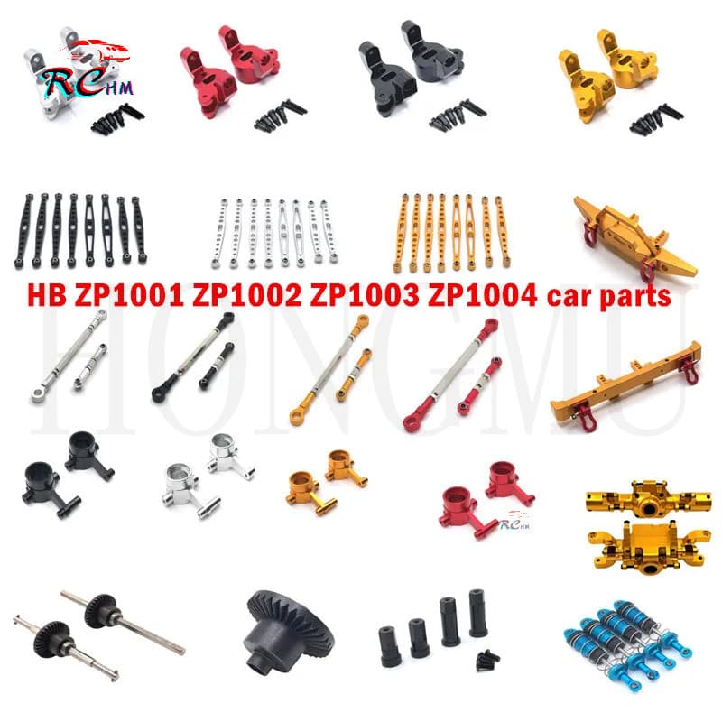 HB ZP1001 ZP1002 ZP1003 ZP1004 RC Peças De Reposição De Carro Atualização De Metal Amortecedor Traseiro Dianteiro De Dir
