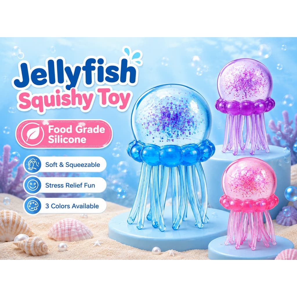 Bonito Água-Viva Brinquedo Mole Geléia Macia Squeeze Bola Sensorial Fidget Alívio Do Estresse Para Ki