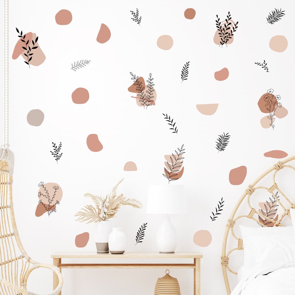 Adesivos de parede planta dos desenhos animados auto-adesivo adesivos de parede sala de estar quarto fundo decoração da