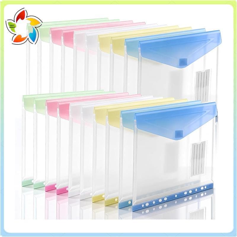 Bolsos De Pasta De 11 Furos , Pastas De Arquivo De Documentos A4 , Transparente , À Prova D'água , Bolsa De Armazenament