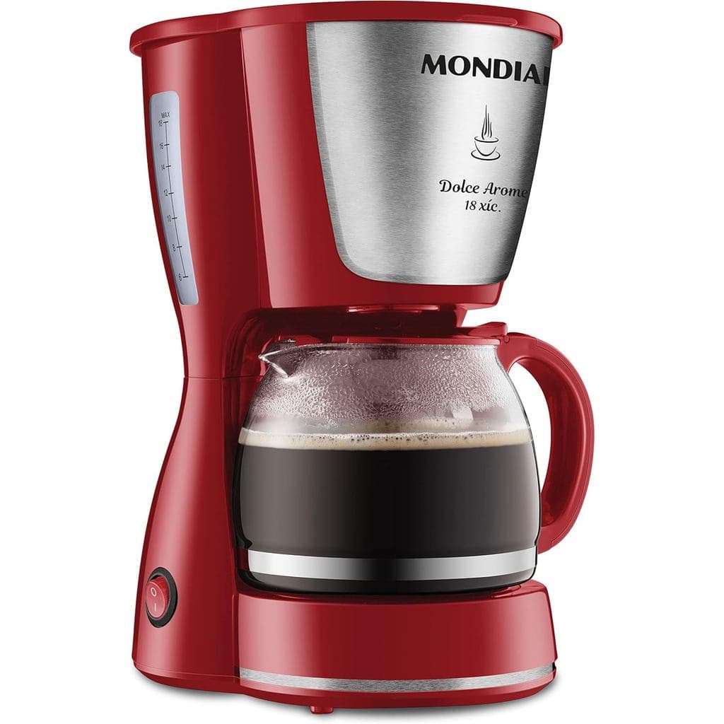 Cafeteira Mondial Dolce Arome Vermelha/Inox 18 Xícaras 127v 550w