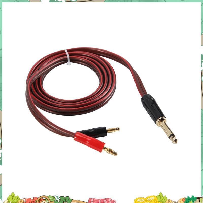 1/4 Para Plugue Banana , Cabo De Áudio De Alto-Falante Fono De 6.35 Mm , Banhado A Ouro Macho Dupla (1.5 M)
