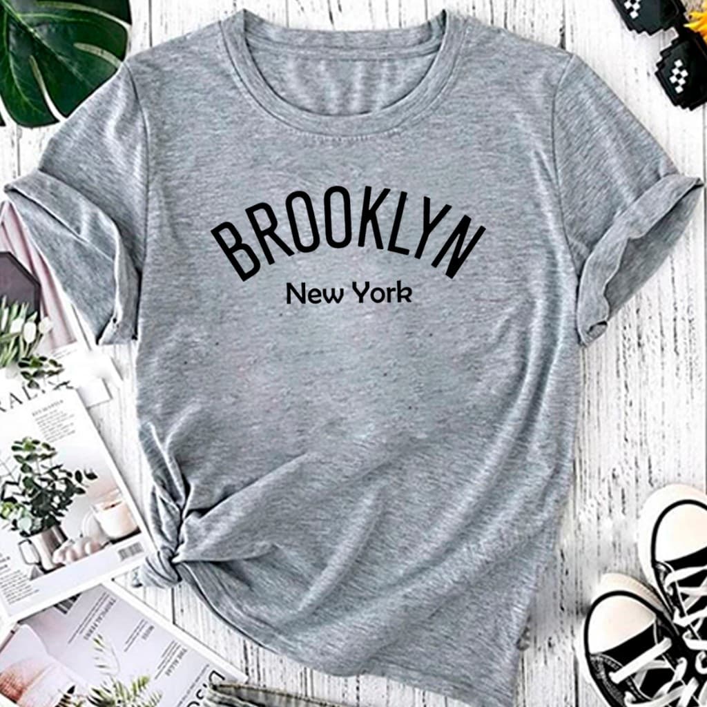 T-shirt Linda Brooklyn New York Camiseta Feminina Blusinha