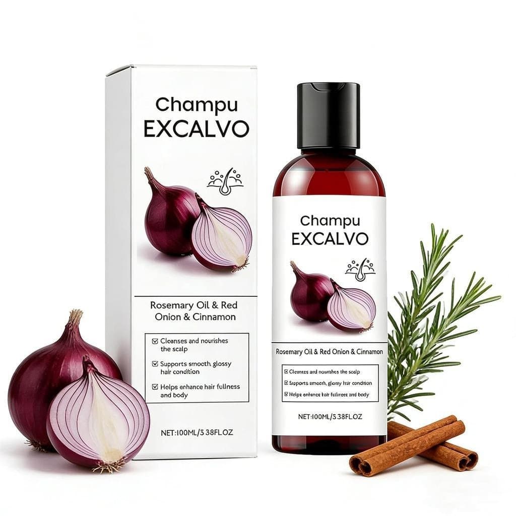 Shampoo, Shampoo de Cebola, Shampoo Fortificante para Cabelo, Com Óleo de Alecrim, Cebola Vermelha, Extrato de Canela, p