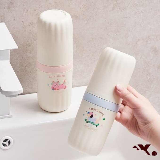 Porta Escova Espaçoso para Escova e Creme Dental com Design Versátil para Pia ou Bolsa