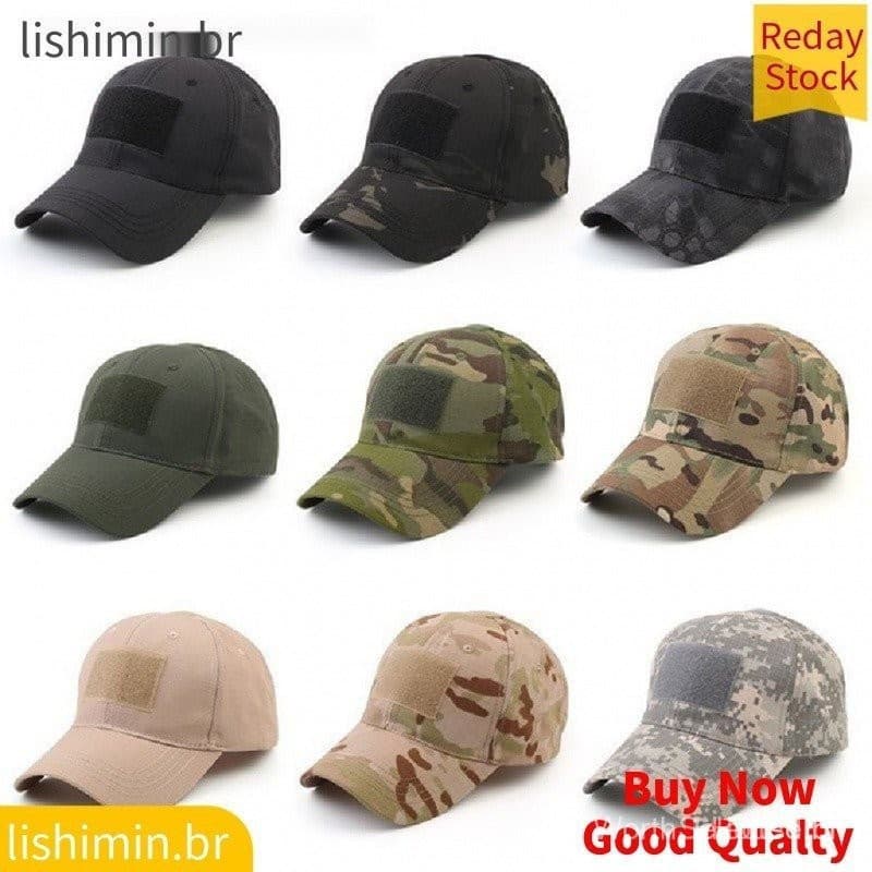 Bonés de Beisebol Táticos Camuflados FLBR para Soldados de Combate, Chapéu Ajustável para Paintball ao Ar Livre FLL 2FEE