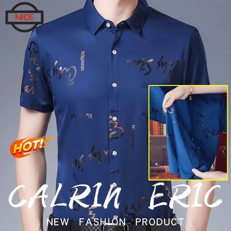 【Tecido Suave】COD Camisa Masculina de Manga Curta Leve e Confortável/M-4XL/Camisa de Verão/Camisa Social Masculina