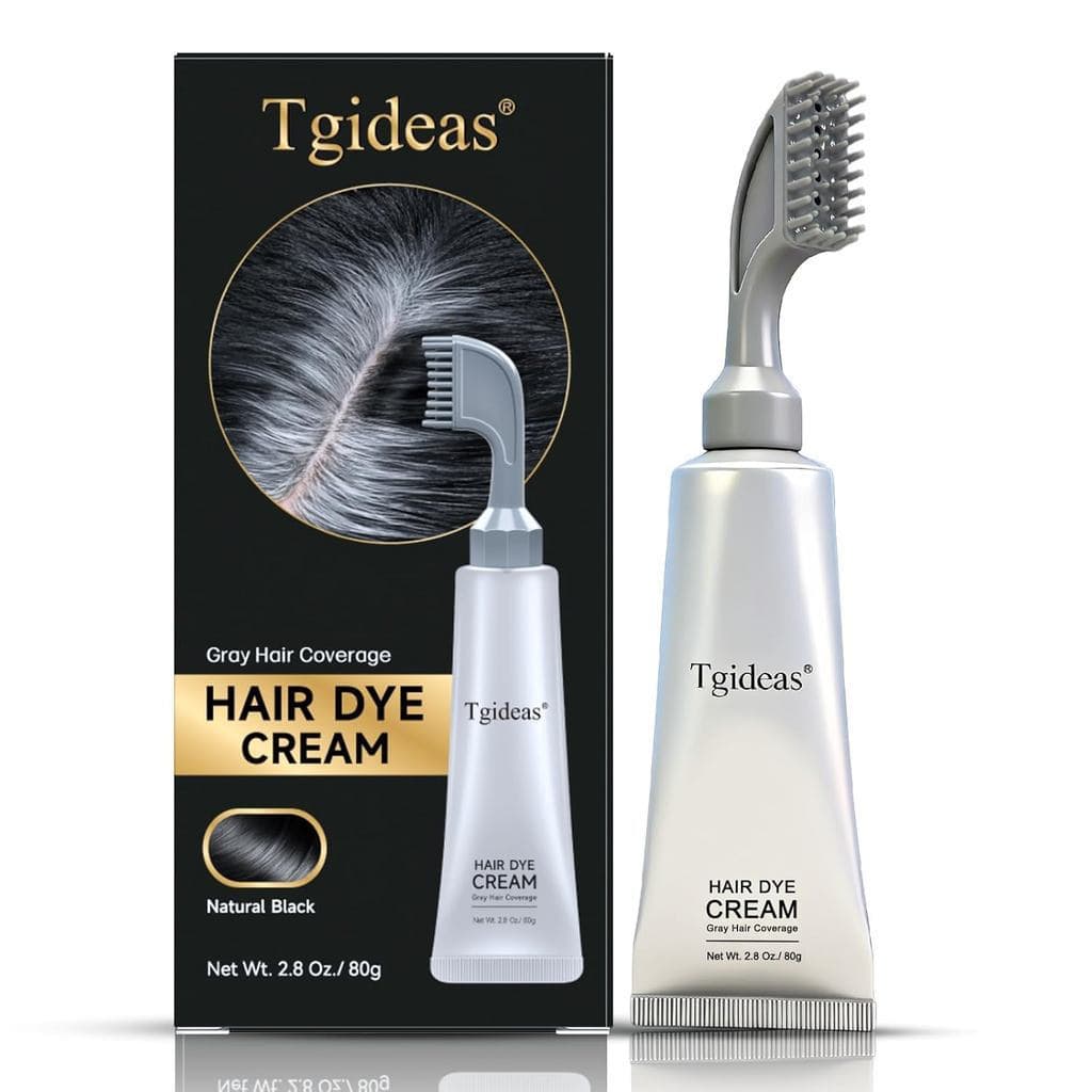 TgideasPente para Tingir Cabelo com Extrato Vegetal, Coloração para Raízes, Sem Amônia para Homens e Mulheres, Cobertura