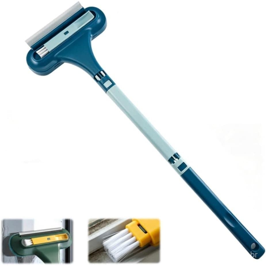 Escova de Limpeza para Telas de Janela, Nova Ferramenta 2 em 1 para Limpeza de Telas de Janela com Raspador, Limpador de