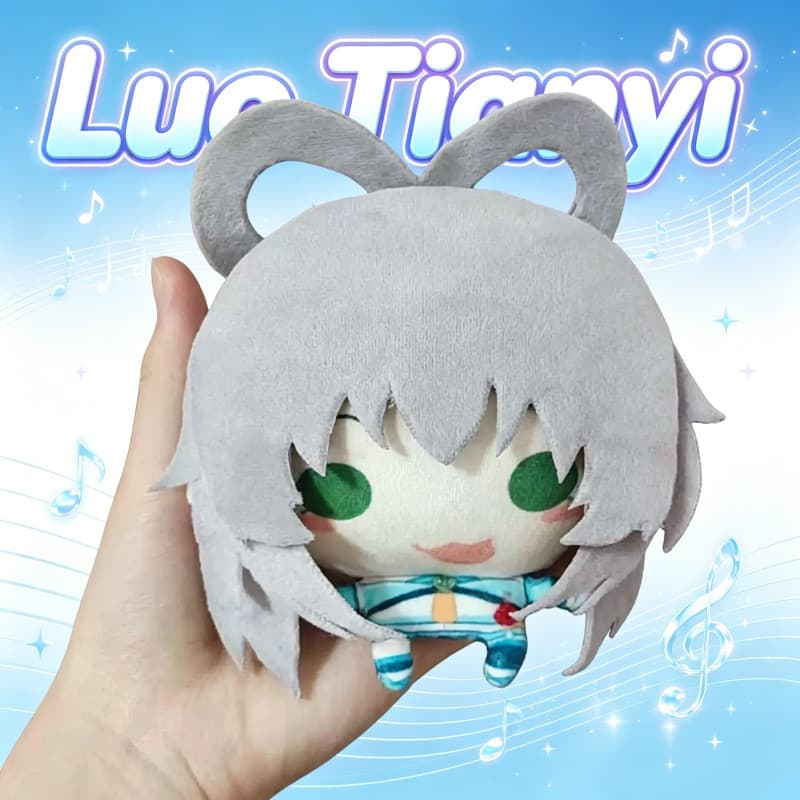 Chaveiro de Boneca de Algodão Mini Luo Tianyi de 12cm, Pingente de Bolsa de Pelúcia Anime Vocaloid, Brinquedo Colecionáv
