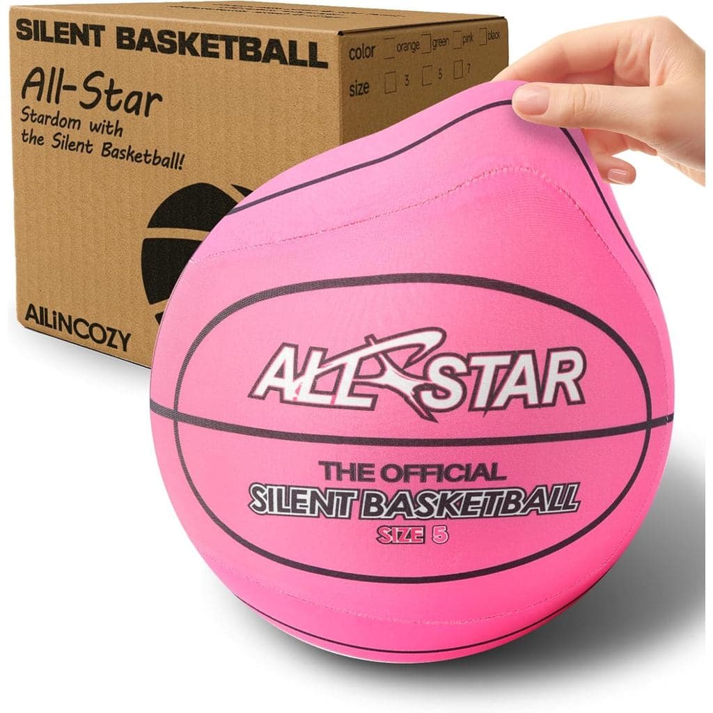 Bola de Basquete Silenciosa Coberta, Bola de Basquete Sem Ar com Capa de Tecido e Espuma Macia, Alto Quique, Bola de Tre