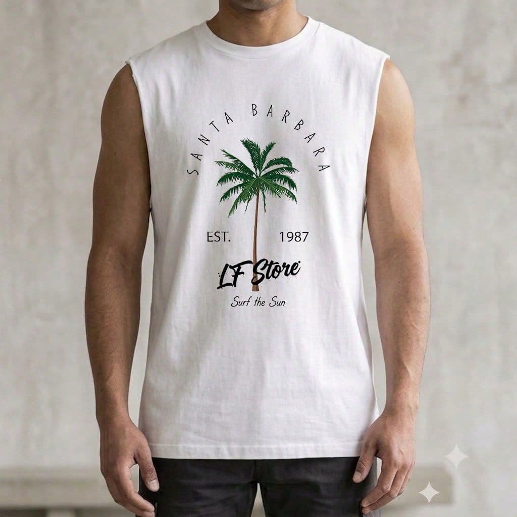 Regata Masculina Camisas Verão Praia Regata OVER Machão L F Store Coqueiro 100% Algodão