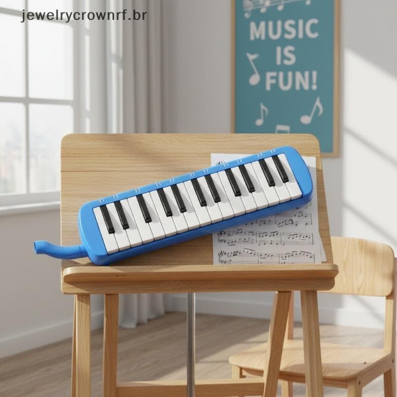 32 Teclas Melódica Com Saco Pianica Bocal Gaita Boca Órgão Iniciante Instrumento Musical Presentes Do Miúdo