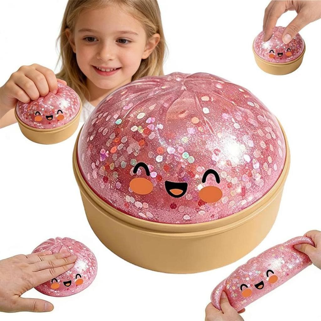 2026 GlitterBao Zen Squishy-Bola De Estresse De Bolinho De Crescimento Lento Com 8 Faces Fofas | Brinquedo Sensorial Fid