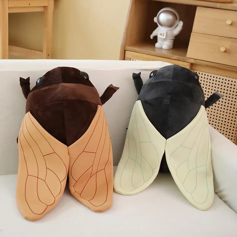 48cm Criativo Simulado Inseto Boneca Brinquedo De Pelúcia Animal Macio Cigarra Travesseiro Presentes Para Meninos Crianç