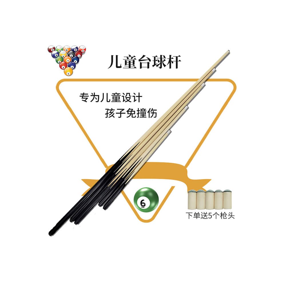 Taco de bilhar curto cabeça grande adulto crianças taco de bilhar madeira branca preto 8 cue nove bolas 120/90/63/50cm