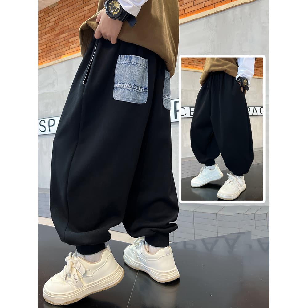 Crianças roupas infantis meninos calças esportivas primavera outono estilo 2025 novo estilo grandes meninos Sweatpants c
