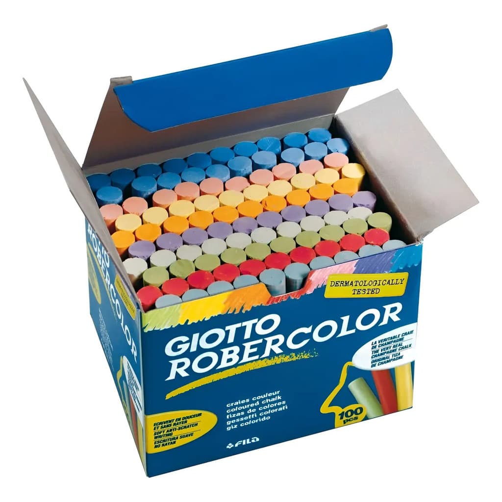 Giz Escolar Robercolor Lettering Cx 100 COLORIDOS - 539000