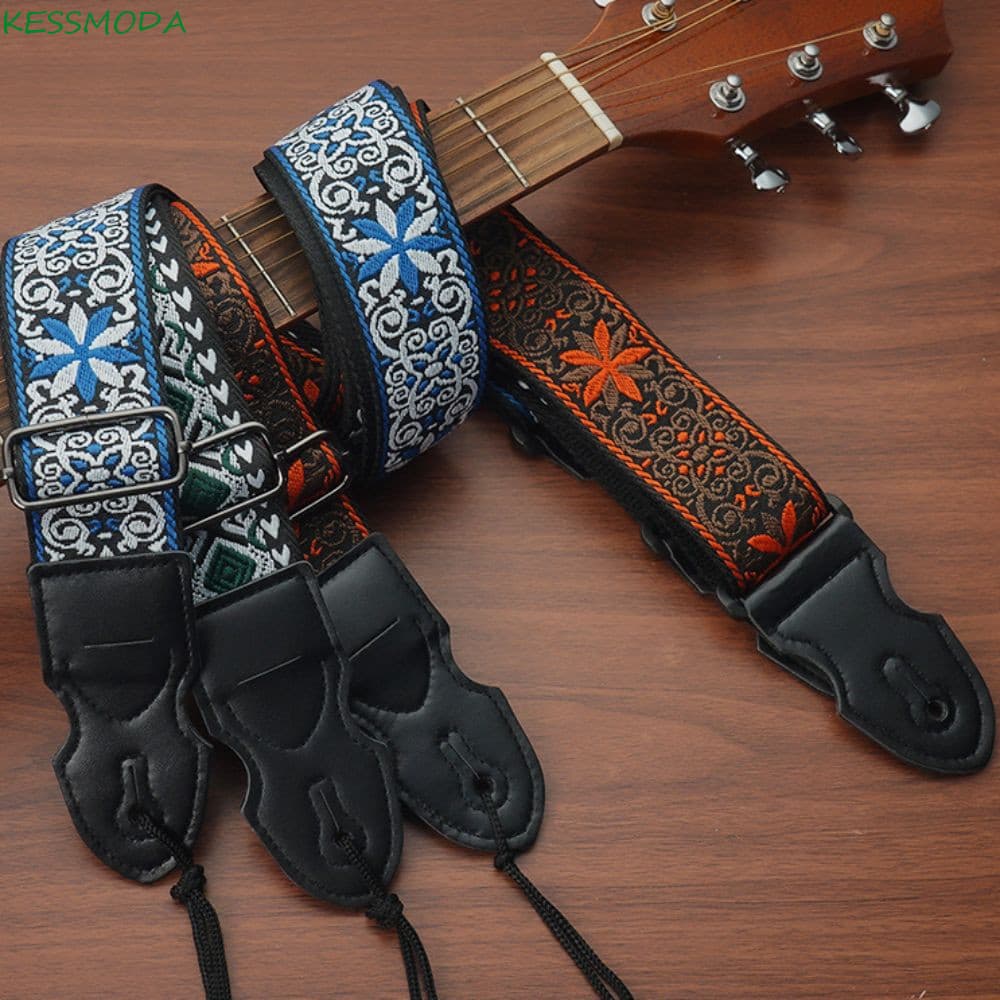 Correia De Guitarra , Cintos Elétrica De Poliéster Ajustáveis , Cinto De Ombro Estilo Étnico Bordado
