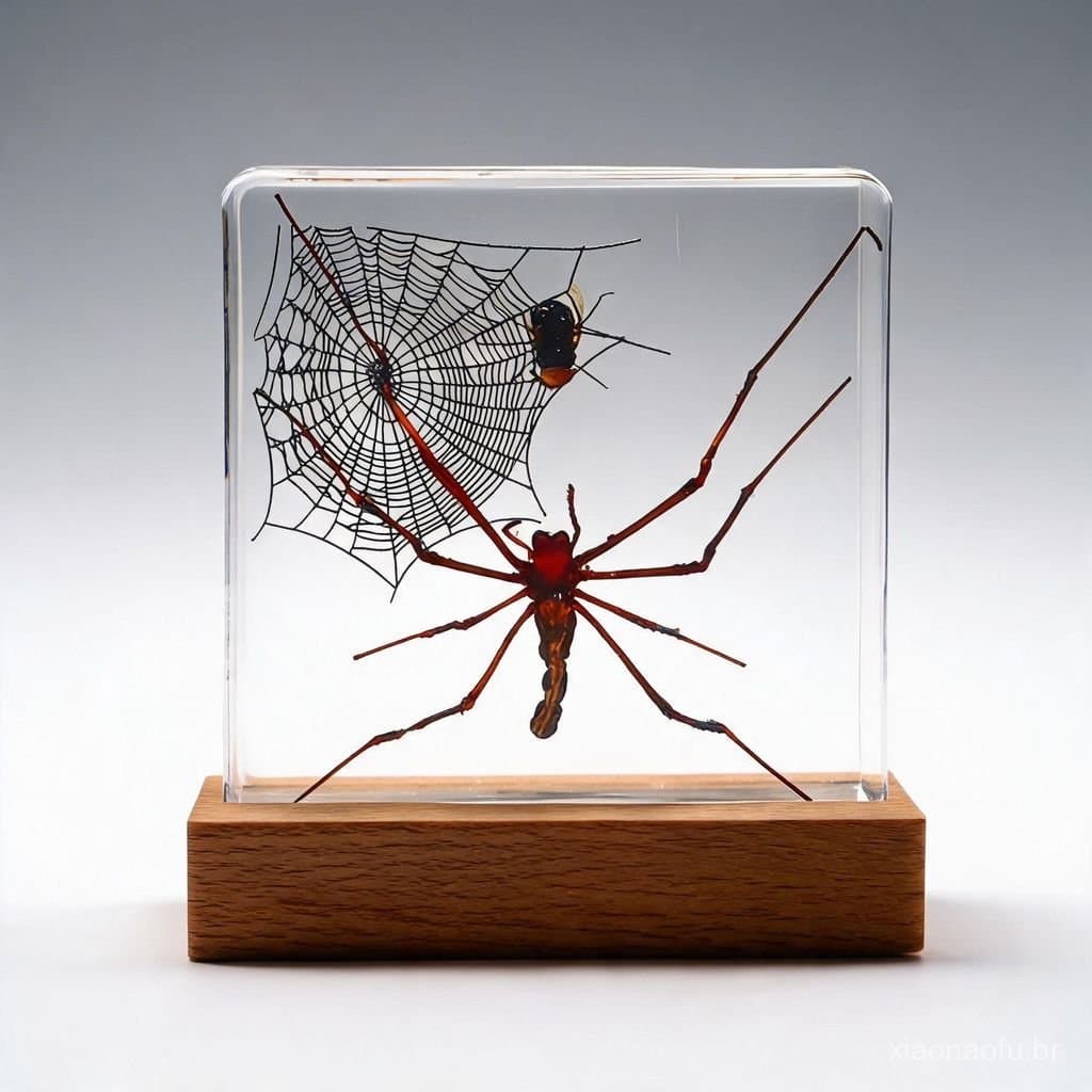 Espécime Real de Aranha Popular, Auxílio Didático de Ciências Biológicas, Presente de Férias, Ornamento de Resina C0XH