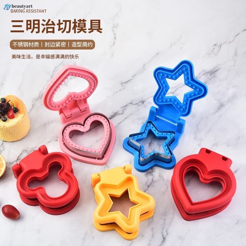 Mini Cortador De Sanduíche Pão De Desenho Animado Para Crianças Bento Lunch Baking Mold