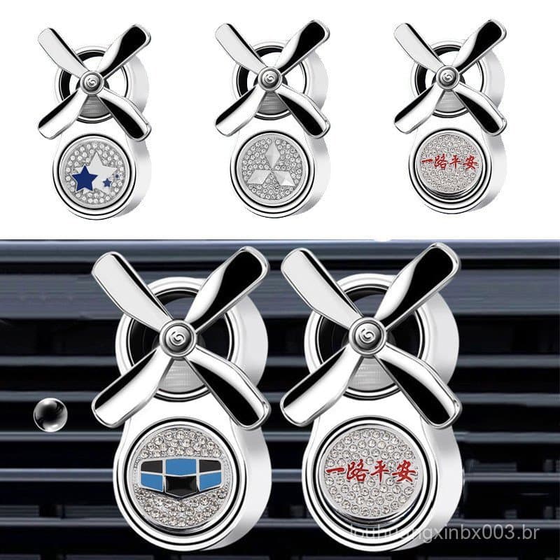 Aromatizador de ar para carro, ornamento para saída de ar do carro, acessório de decoração interior, giratório com stras