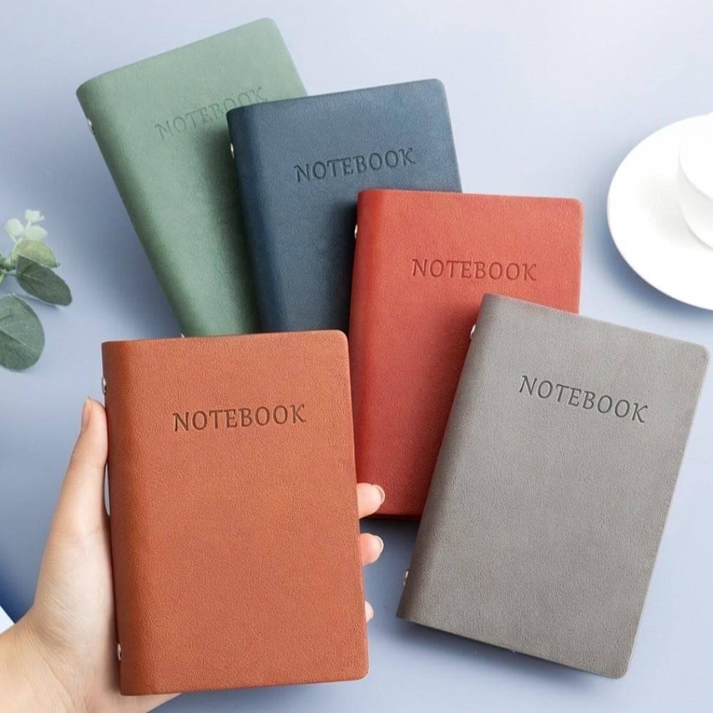 Planejador De Bolso SODYX , Blocos De Notas Com Capa De Couro PU A7 Mini Bloco , Caderno A7 Encadernação Em Espiral De L