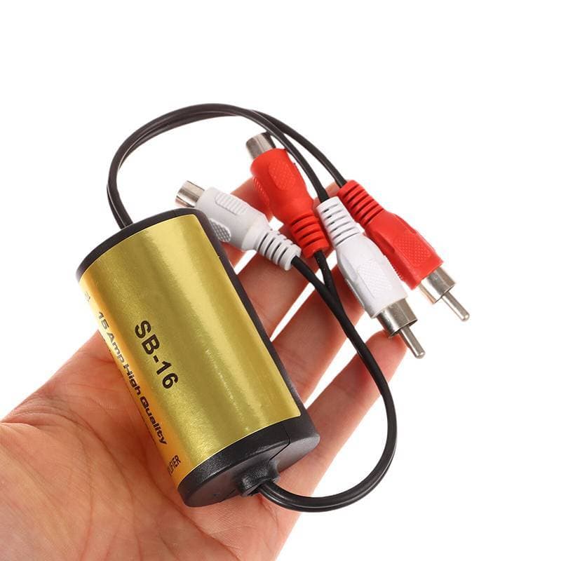 qo 2rca Macho 2-RCA Fêmea Auto Áudio Filtro De Ruído Supressor Lsolator De Loop De Terra Para Carro E Casa Estéreo br
