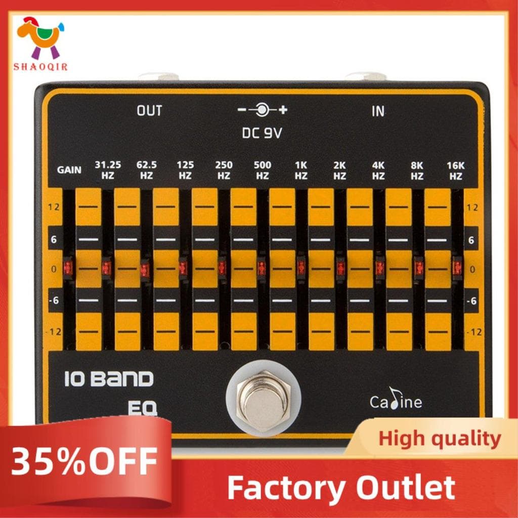 CP-24 10 Band EQ Equalizador Pedal De Efeito De Guitarra True Bypass Acessórios Para