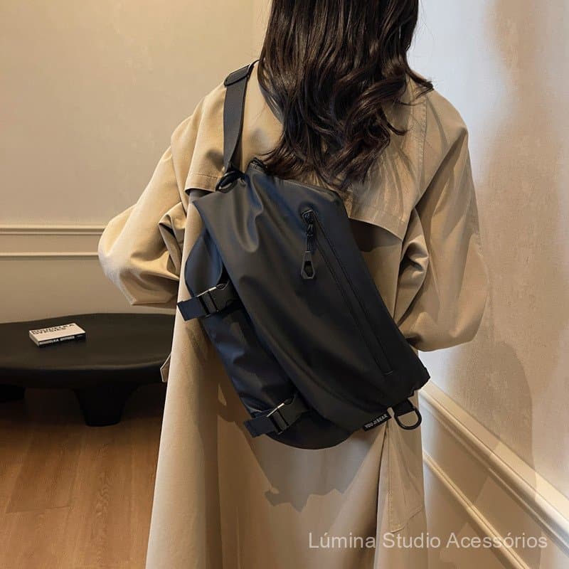 Bolsa casual de nylon impermeável de grande capacidade para mulheres, nova bolsa transversal leve e versátil de 2024, bo